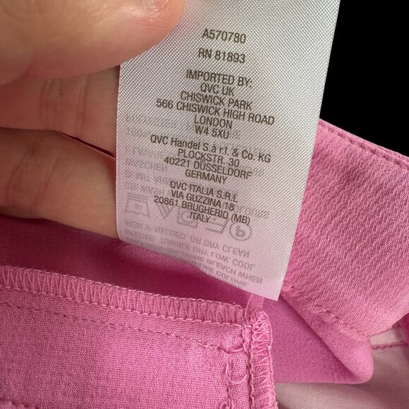 Candace Cameron Bure Petite Darted Full Straight Leg Pant Neon Pink 20P NWOT - Picture 9 of 14